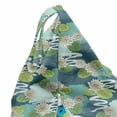 thumbnail image 5 of Floral Lounger Chair Bag, Water Lily Flowers and Leaves on Wetland Themed Background Colored in Cold Tones, High Capacity Storage with Handle Container, Lounger Size, Multicolor, by Ambesonne, 5 of 5