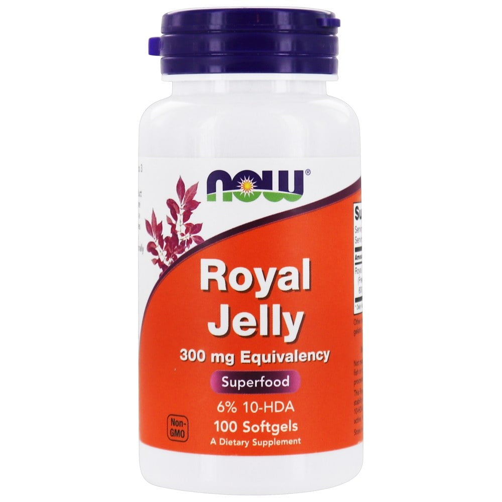 NOW Foods Royal Jelly Superfood 300 mg. 100 Softgels