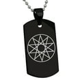 thumbnail image 1 of Stainless Steel Octagram Star of Wisdom Engraved Dog Tag Pendant Necklace, 1 of 1
