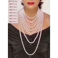 thumbnail image 2 of K-KED Gorgeous AAA 10-9mm South Sea White Natural Pearl Necklace 18 Inch, 2 of 2