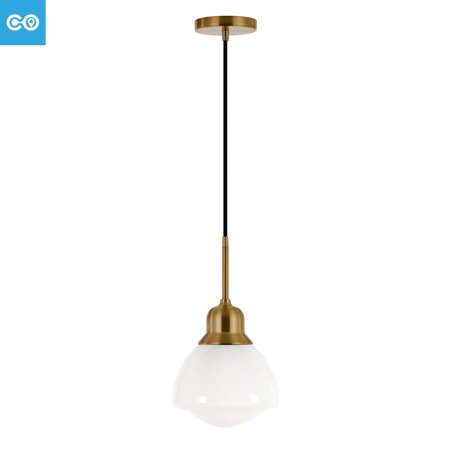 

Reliable from SXM Contemporary Pendant with White Milk Glass Shade
