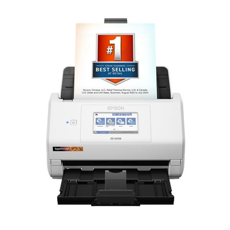 Epson RapidReceipt RR-600W - Document scanner - Contact Image Sensor (CIS) - Duplex - Legal - 600 dpi x 600 dpi - up to 35 ppm (mono) / up to 35 ppm (color) - ADF (100 sheets) - up to 4000 scans per day - USB 3.0, Wi-Fi