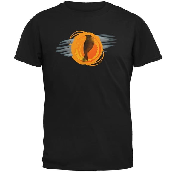 Halloween Men's Raven in a Harvest Moon Abstract Short Sleeve Graphic Tee