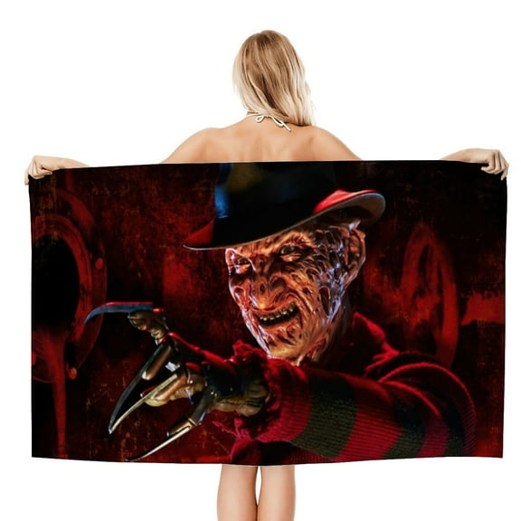 Freddy Krueger Gifts Beach Towel for Women Girl Birthday Inspired Fan Bath Outdoor Music Lover