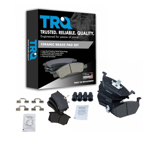 TRQ Posi Semi-Metallic Disc Brake Pad Front & Rear Kit for VW Beetle Jetta Golf BFA20126