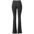 thumbnail image 7 of Satina Flare Palazzo Pants for Women - Buttery Soft High Waisted Flare Pants - Leggings (Medium, 1 Black), 7 of 7