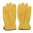 thumbnail image 1 of Guantes de piel de vaca con dedos completos, Protector de manos resistente a cortes para trabajo, jardinería, apicultura, talla L, 1 of 10