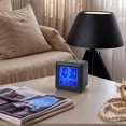 thumbnail image 2 of REGALWOVEN Digital Alarm Clock LED Colorful Light, Ascending Sound, Snooze Function for Bedroom/Dorm Black 3.1"L x 2.6"W x 3.1"H, 2 of 6