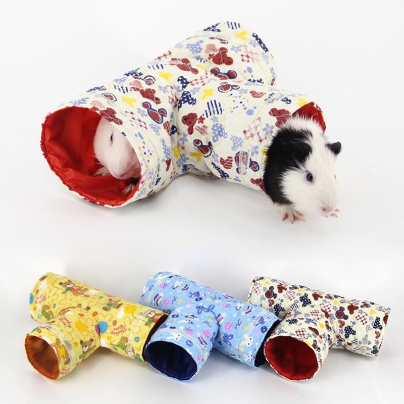 Ichiias Animal Tunnel 3 Way Pet Tube Toy for Rabbit Ferret Hamster Guinea Pig