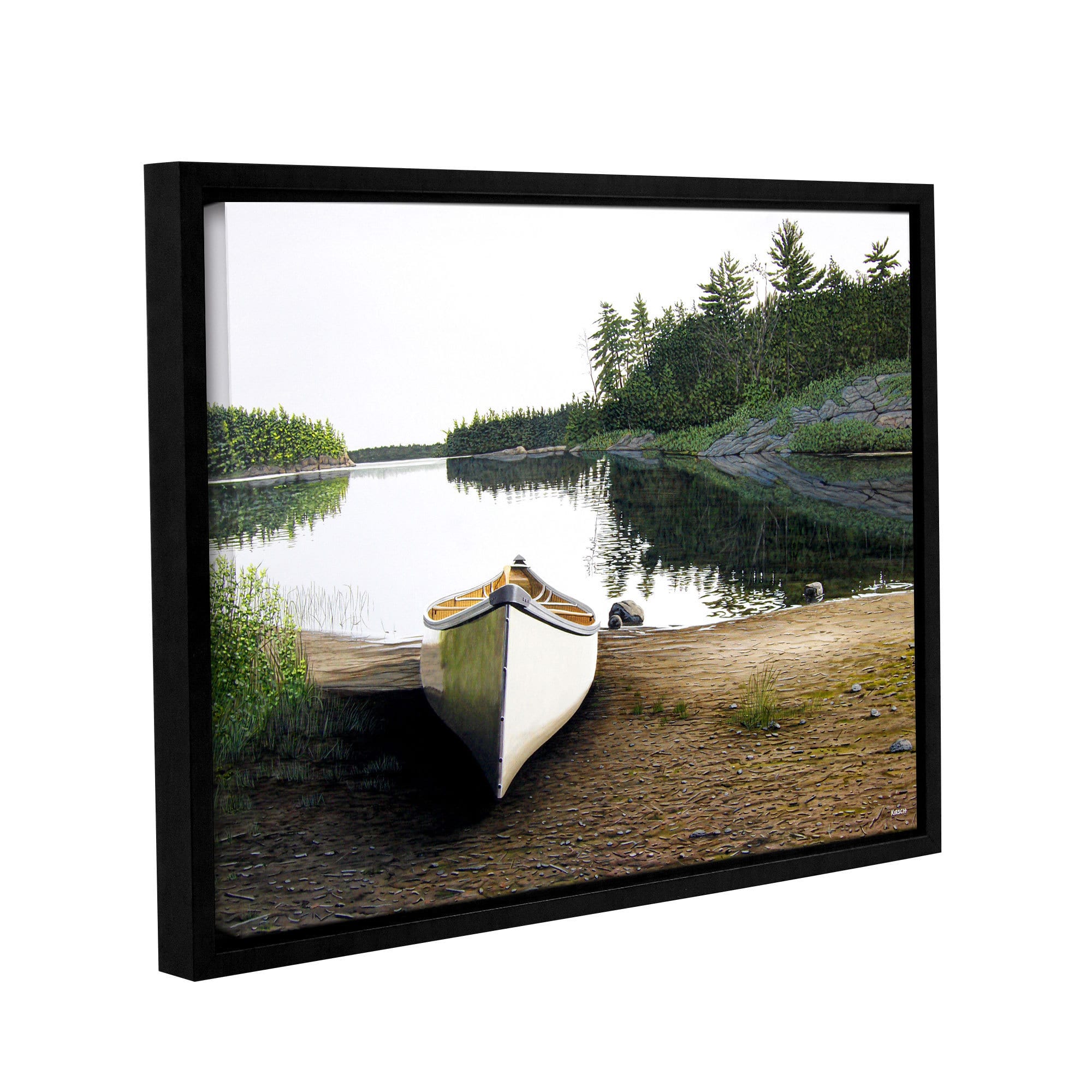 ArtWall Ken Kirsh "Silent Retreat 1" Gallery-Wrapped Floater-Framed Canvas