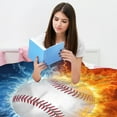 thumbnail image 4 of LHSHID Softball Gifts Blanket Cool Fire and Ice Softball Blanket Softball Gifts for Girls Softball Lovers Gifts Softball Team Gifts Girls Softball Gifts Softball Ideas 40x50in, 4 of 6