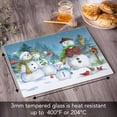 thumbnail image 4 of CounterArt Snowman Family Tempered Glass Cutting Board 15" by 12", 4 of 7