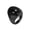 Black, variant on Men's Stainless Steel Big Oval Imitation Tiger's Eye Band 20MM Polished Wedding Ring Black Size 7