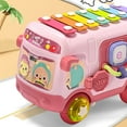 thumbnail image 4 of Agiferg Puzzle Eight-tone Hand Knocking On The Piano, Baby Two-in-one Bus Musical Instrument, Children's Music Toy, Rattle, 4 of 9