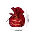 thumbnail image 3 of SASHENHG Christmas Velvet Bag Christmas Eve Drawstring Packaging Bag, 3 of 6