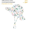 thumbnail image 2 of Baby Girl Sun Hat with UPF 50+ Outdoor Adjustable Beach Hat with Wide Brim Bucket Hats, 2 of 5