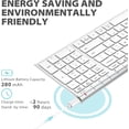 thumbnail image 3 of iClever GK03 Wireless Keyboard and Mouse Combo - 2.4G Portable Wireless Keyboard Mouse, Rechargeable Ergonomic Design Full Size Slim Thin Stable Connection Keyboard for Windows 7/8/10, Mac OS, 3 of 7