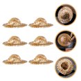 thumbnail image 2 of Miangastore 6Pcs Miniature Straw Hats Cocktail Cups Straw Hats Decors Straw Hat Modeling Cocktail Decors, 2 of 8