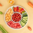 thumbnail image 4 of Dizada 12.8" Divided Serving Trays for Entertaining, Appetizer Tray with 6 Dishes, 4 of 5