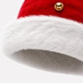thumbnail image 7 of SYMOID Red Plush Santa Hat with Golden Bells, Unisex Christmas Party Costume Hats,Size Free Size, 7 of 7