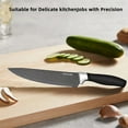 thumbnail image 5 of Black-7 Piece Kitchen Knife Set, Rust-Proof Sharp And Practical Knife Set, Anti-Slip Ergonomic Handle, Built-In Scissors In The Set, A Gift Box Set Of Seven Pieces, 5 of 10