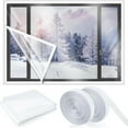 Sash Insulation Kit Interior Plastic Window Coverings Cuttable 47*63in