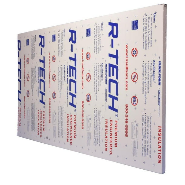 1 in. x 4 ft. x 8 ft. R-3.85 Insulating Sheathing - Walmart.com