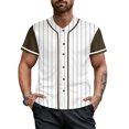 thumbnail image 2 of Striped Baseball Jersey Shirt for Men Stripes Baseball Shirts Sports Uniform, 2 of 5