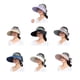 thumbnail image 5 of Sonducket Sombrero de algodón y lino para mujer, sombrero decorativo a prueba de viento, transpirable, plegable, para exteriores, senderismo, playa, Sombreros Gris Sonducket AP019206-04, 5 of 6