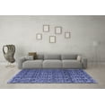 thumbnail image 3 of Ahgly Company Machine Washable Indoor Square Abstract Blue Modern Area Rugs, 7' Square, 3 of 4