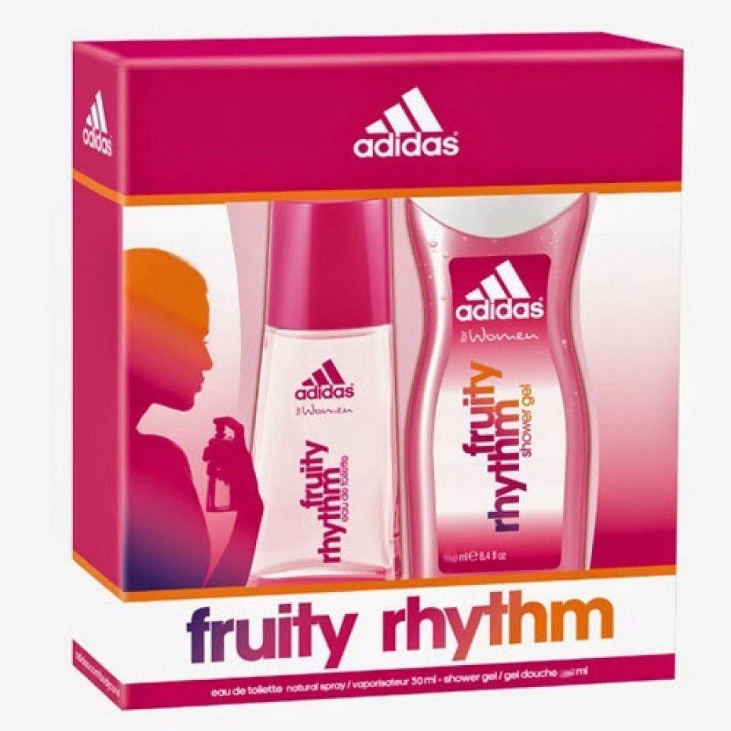 Coffret Cadeau eau de toilette Fruity Rhythm pour femme, Parfum floral et fruité, Notes de tête : framboise et cassis, 50ml Rythme, dynamisme et style