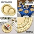 thumbnail image 4 of Efavormart Set of 10 - 10" Gold Round Disposable Plastic Dinner Plates With Basketweave Rim for Weddings, Birthdays, Parties, Gathering, Graduation Ceremonies, Special Events, 4 of 11