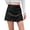 06-Black2071, variant on XIAONU Womens Solid Wrap Skort High Waist Ruched Casual Mini Bottom