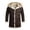 Q64 Coffee, variant on Mens Sherpa Lined Coat Hooded Winter Warm Jacket Toggle Closures Casual Mid Length Outerwear with Pockets for Cold Weather Wine,S