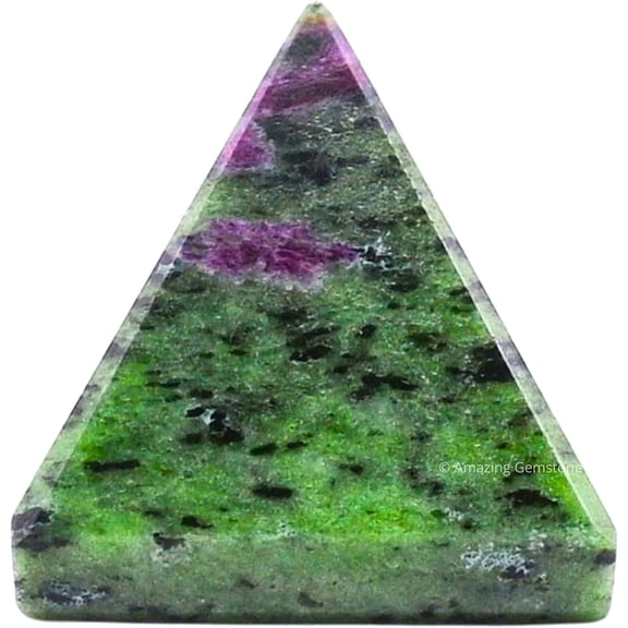 Ruby Zoisite Pyramid Crystal Healing Stones - 1" Inch