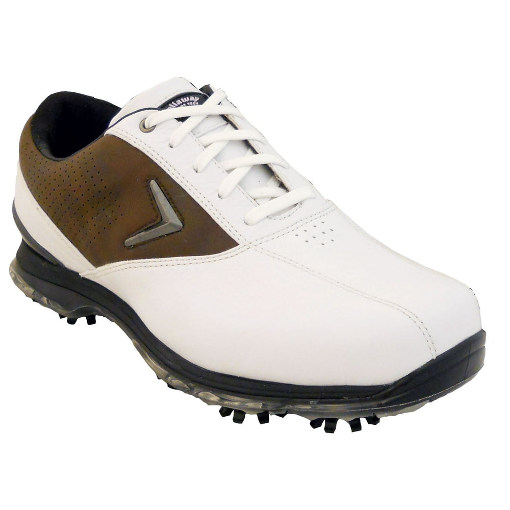 New Mens Callaway Razr M394 Golf Shoes White/Brown Size 8