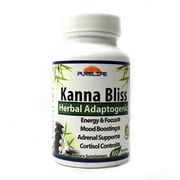 Purelife Kanna Bliss - Herbal Adaptogenic  Reduce Stress and Naturally Recharge Your Mind and Body. GMO Free and Vegetarian by Purelife (60 Capsules)