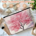 thumbnail image 5 of Makeup Bag Small Toilet Cosmetic Bags Travel Makeup Case Waterproof for Women Girls 6.7X9.45inches - Gorgeous Pink - Blossomed Tree, 5 of 7