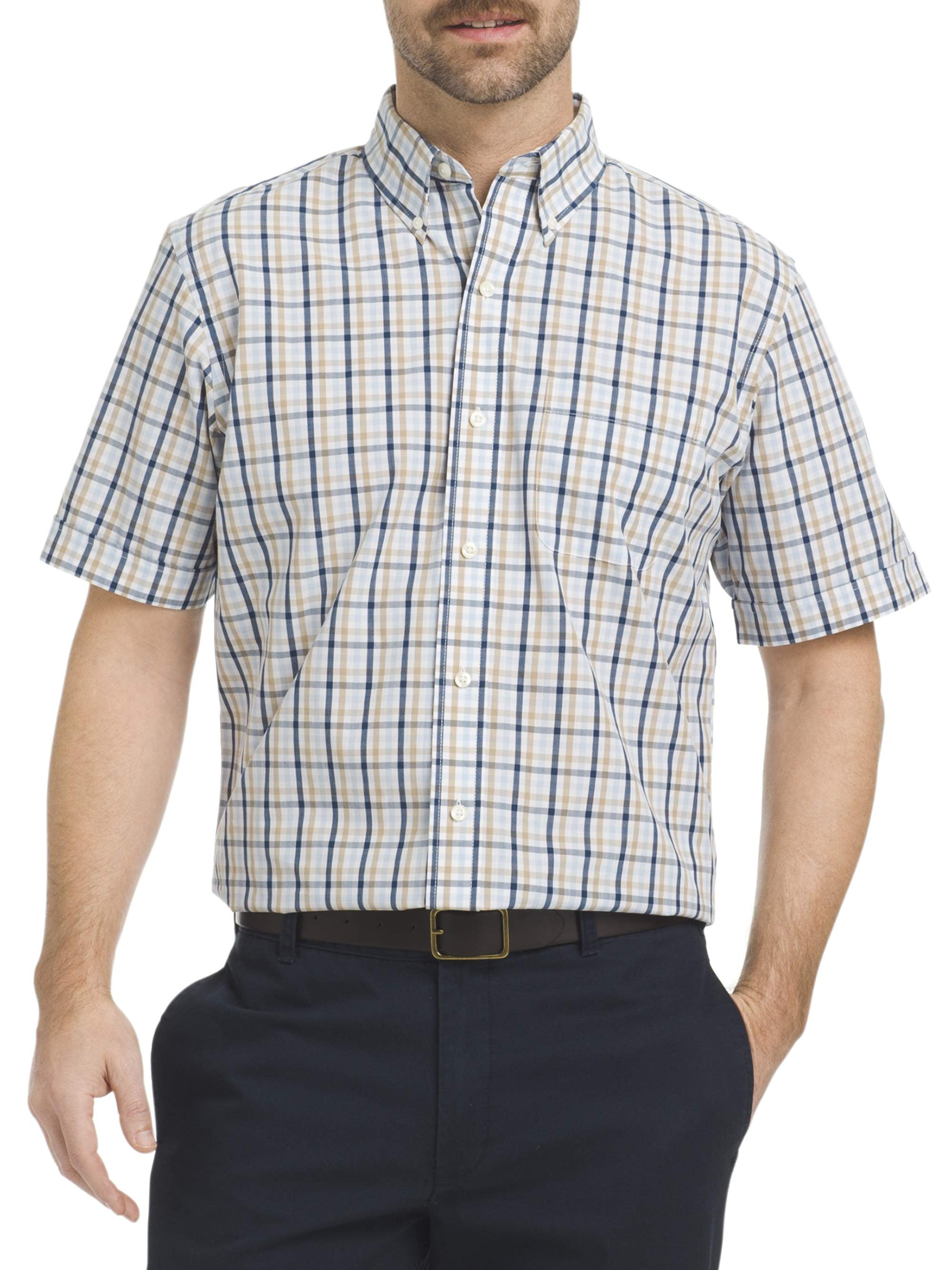 Arrow Arrow Men's Big and Tall Hamilton Poplin Wrinkle Free Short