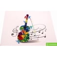 thumbnail image 2 of Artistic Violin, quilling art greeting card for birthday, valentine's day, mother's day, anniversary, thank you, get well, 6" x 6", 2 of 9