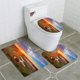 thumbnail image 1 of ABPHQTO Antena de niebla matutina Juego de alfombras de baño de 3 piezas Alfombra de baño Alfombra de contorno y tapa de inodoro, 1 of 2