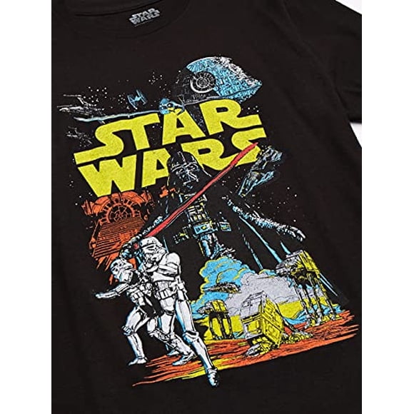 Camiseta Star Wars Rebel Classic Graphic para hombre, negra, M