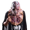 thumbnail image 1 of Máscara de zombi aterrador que camina, disfraz de Halloween espeluznante de látex, accesorios de decoración para fiesta de Carnaval para adultos sangrientos de terror, 1 of 5