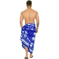 thumbnail image 3 of HAPPY BAY Men's Bath Trunk Swimsuits Sarong Pareo Beach Wrap One Size Blue-T413 Summer Vacation Aloha, 3 of 4