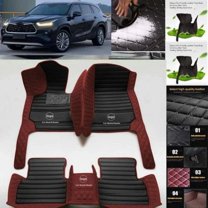 For Toyota Highlander Car Floor Mats Waterproof Luxury Custom Auto Carpet Liners