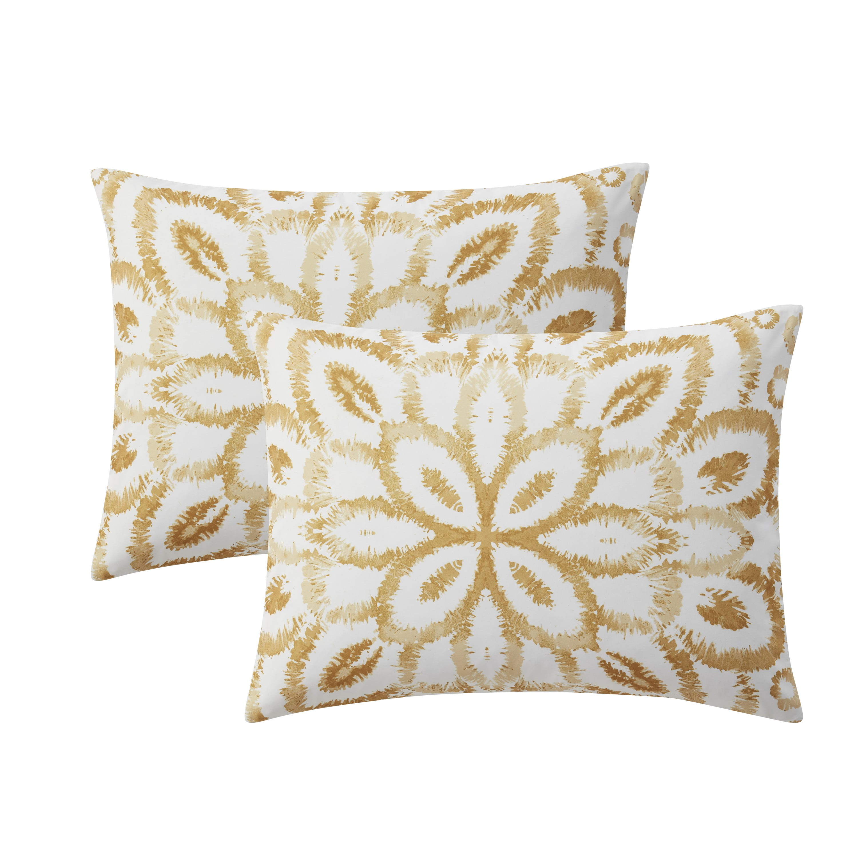 Indigo Ink Panther 3-Piece Panther Gold Boho Medallion Comforter Set, King