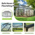 thumbnail image 5 of NETAJE 12'x10' Polycarbonate Greenhouse, Large Aluminum Walk-in Green House for Backyard, 5 of 6
