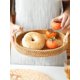 thumbnail image 5 of 1pc Handmade Rattan Serving Tray - Double Ear Tea Tray, Fruit Plate, Bread Snack Basket, Storage Woven Basket, Heat Insulation Trivet Mat - Perfect Fo, 5 of 5