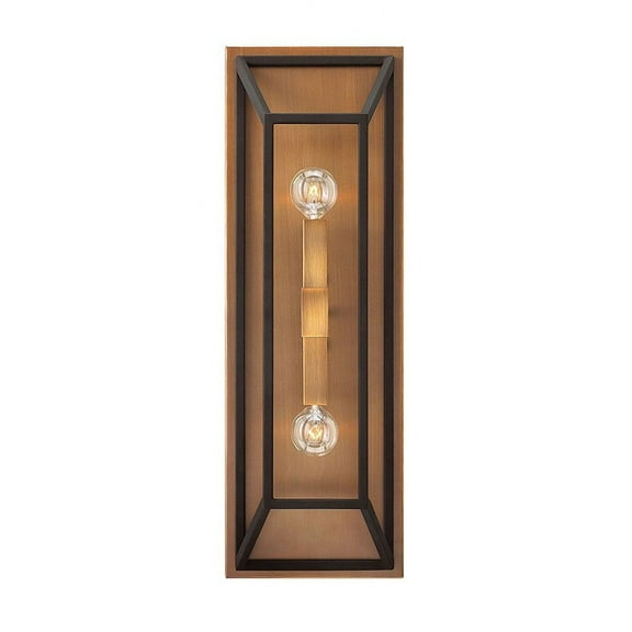 3330BZ Hinkley Lighting Fulton - 2 Light Wall Sconce in Transitional and Industrial Style - 7.5 Inches Wide by 22.25 Inches High-Bronze Finish