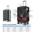 thumbnail image 4 of Yiaed Rose Full Moon Black Wolf Print Travel Luggage Cover Suitcase Protector Fits 18-32 Inch Luggage Wheel Covers Patterned Elastic Luggage Anti-scratch（No luggage）-Medium, 4 of 5